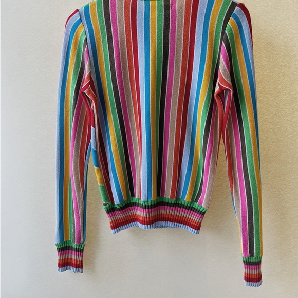 Y2K Vintage Miss Sixty Rainbow Knit Sweater Shirt - Picture 4 of 5